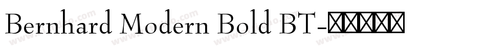 Bernhard Modern Bold BT字体转换